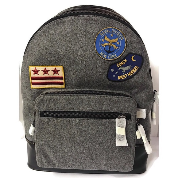 NWT Coach West Backpack W/ Military Patches $650 - Picture 2 of 4